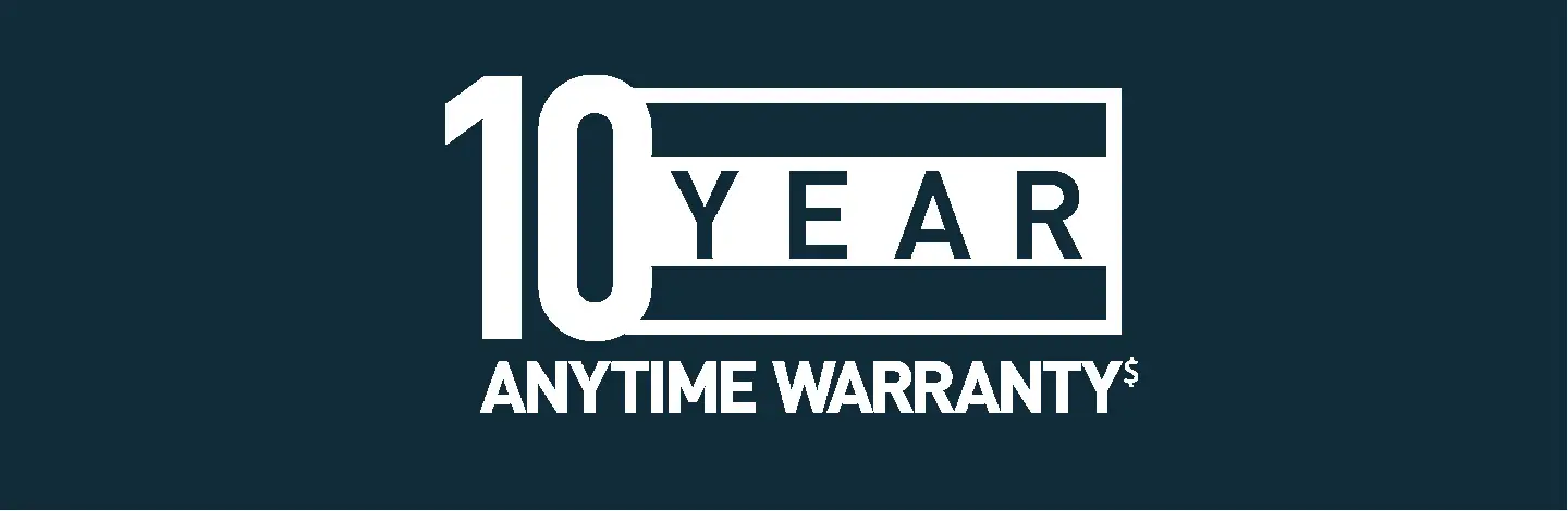10 year anytime warranty