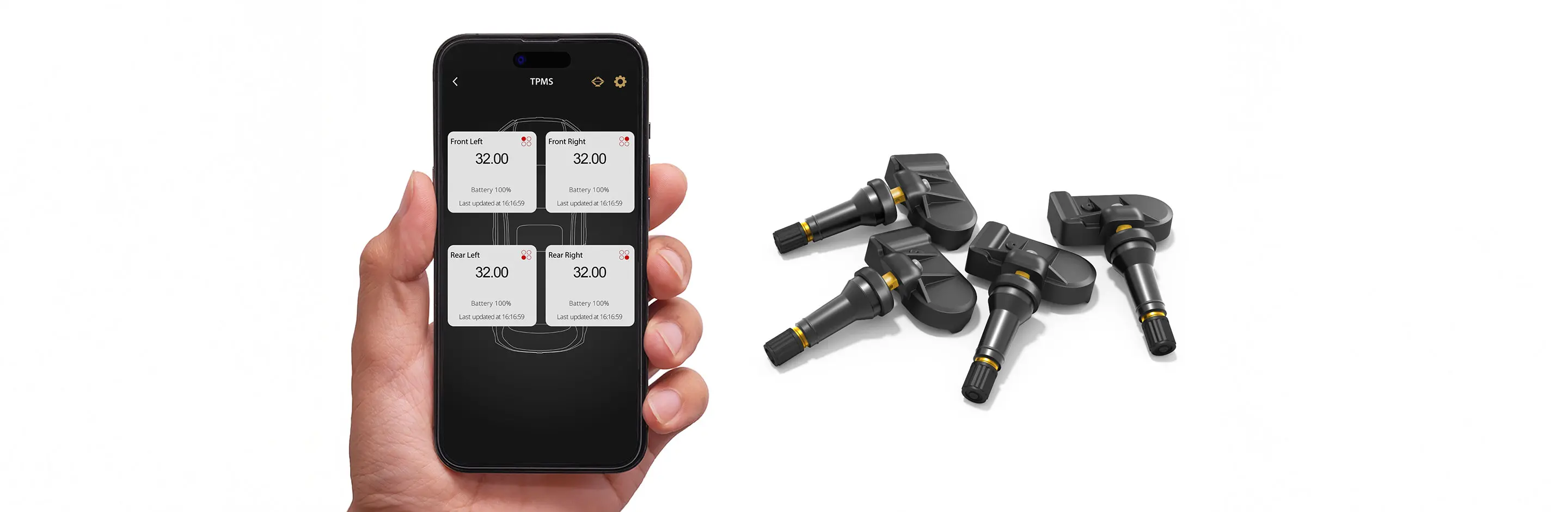 Tyre Pressure Monitoring System (Optional Genuine Accessory)