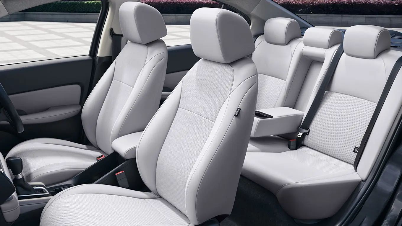 Perforated Ivory Leather Seats